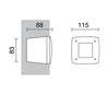 Lampes encastrable extérieur Carré mur DEVON GX53 gris