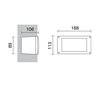 Lampes encastrable extérieur rectangulaire mur DEVON GX53 Blanc
