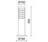 Balises de jardin GALERNA IP44 E27 Inox AISI 304