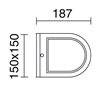 Appliques extérieures mur GUS IP65 R7s 150W gris