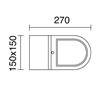Appliques extérieures mur GUS IP65 G12 70W gris