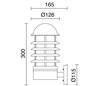 Appliques extérieures mur LEVECHE IP44 E27 40W Inox