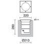 Lampes encastrable extérieur pavement LIBECCIO IP67 TC-D 26W Inox