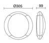 Appliques extérieures MIT IP54 E27 23W Blanc
