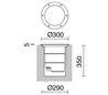 Lampes encastrable extérieur MONSOON IP67 RX7s 150W Inox