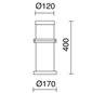 Balises de jardin OMO IP55 60W E27 anthracite