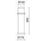 Balises de jardin OMO IP55 60W E27 Vert