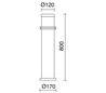 Balises de jardin OMO IP55 60W E27 anthracite