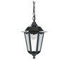 Suspension extérieure PIN IP43 70W E27 Noir verre opaque