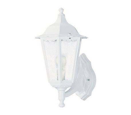 Appliques extérieures PIN IP43 70W E27 Blanc verre opaque