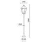 Balises de jardin PIN IP43 70W E27 Blanc verre opaque