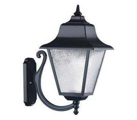 Appliques extérieures ROB IP43 70W E27 Noir verre opaque