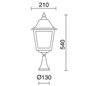 Balises de jardin ROB IP43 70W E27 Noir verre opaque