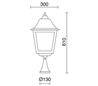 Balises de jardin ROB IP43 70W E27 Noir verre opaque