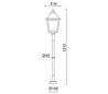 Balises de jardin ROB IP43 70W E27 Blanc verre opaque