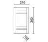 Appliques extérieures TECHA IP54 75W E27 gris