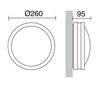 Appliques extérieures TORNADO IP54 E27 75W gris