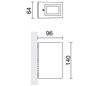Appliques extérieures mur UFO IP54 LED 2x1W gris