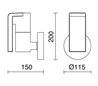 Appliques extérieures MOSCU IP54 led 8x3W gris
