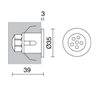 Lampes encastrable extérieur ROMA IP67 led 6x0,1W Inox