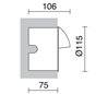Lampes encastrable extérieur asymétrique ANQUA IP54 LED 3W 88lm 3K gris
