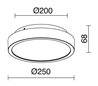 Appliques extérieures BLERA ROUND LED 18W 1120lm 3K anthracite