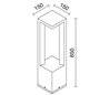 Balises de jardin ADRANO IP54 LED 8W 760lm 3000K anthracite
