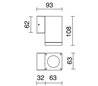 Appliques extérieures CUB IP54 GU10 max.35W 1em Blanc