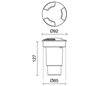 Lampes encastrable extérieur BELGRADO-9 IP67 GU10 9,2cm 3em Noir