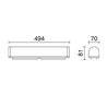 Applique salle de bain BLUR 49,4 X 7 X 8, G13 T8 15W
