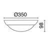 Plafond ZEN 35 Ø x11 G24q3 2x26W IP44 blanc 