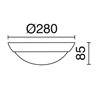 Plafond ZEN 28 Ø x11 E27 IP44 blanc 