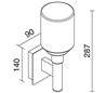 Applique salle de bain VEL IP44 E14 chrome / verre
