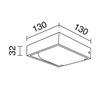 Applique REMY IP20 LED 5W 340lm 3000K aluminium givré 