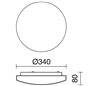 Plafond BORGO IP44 E27x3 verre opaque 