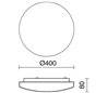 Plafond BORGO IP44 E27x4 verre opaque 