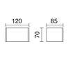 Applique LED RETT 5W aluminium brossé