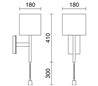 Applique VERONA IP20 E14+ LED nickel givré