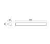 Applique LITS IP44 LED 1x9W 720lm 3000K chrome