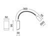 Applique LEIDEN IP20 LED 1x3W 240lm 3000K nickel givré