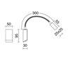 Applique LEIDEN IP20 LED 1x3W 240lm 3000K nickel givré