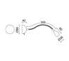 Applique OLVAS IP20 LED1x3W 240lm 3000K nickel givré