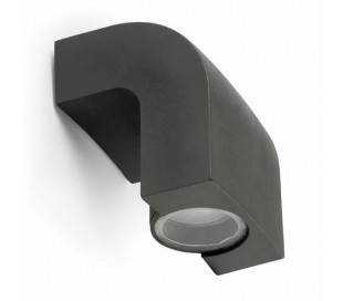 Lampe murale en aluminium injecté gris foncé extérieur - Klamp 74407
