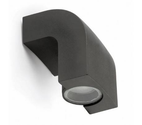 Lampe murale en aluminium injecté gris foncé extérieur - Klamp 74407