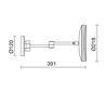 Specchio LED BILD 3x1W chrome