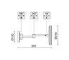 Specchio LED BILD 3x1W chrome