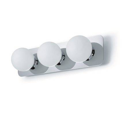 Applique salle de bain DICK LED 3x4W chrome / verre opale