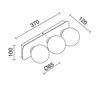 Applique salle de bain DICK LED 3x4W chrome / verre opale