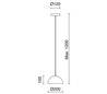 Suspensions LED DINA 8W 3500K gris