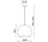 Suspensions DORA E27 blanc ø32cm